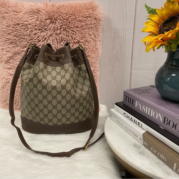 Vintage Gucci Guccisima Web Canvas Bucket Bag - Picture 2 of 12